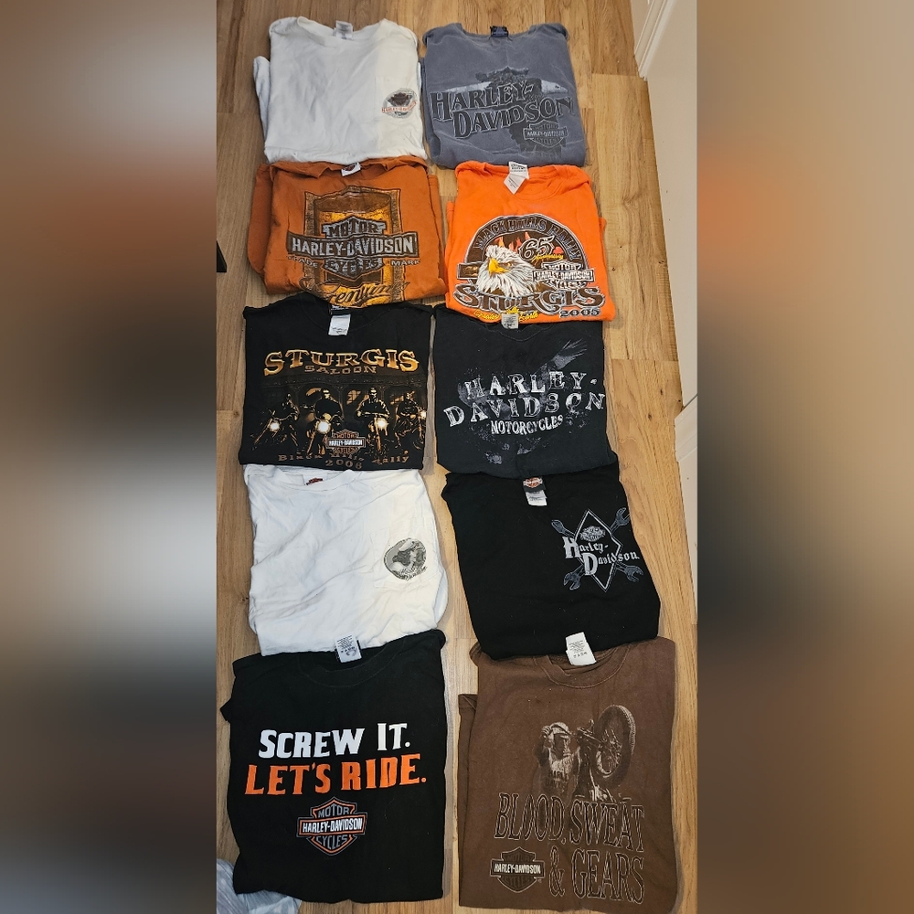 Harley davidson bundle of 10 t-shirts